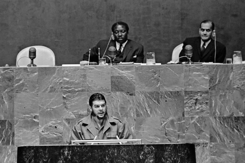 Ernesto "Che" Guevara addresses the United Nations General Assembly on December 11, 1964. On December 30, 1958, revolutionaries under the command of Guevara battled with government troops loyal to Cuban President Fulgencio Batista for control of the city of Santa Clara. Within 12 hours of the rebel victory, Batista had fled the country, with control of the country passing to Fidel Castro. File Photo courtesy of the United Nations