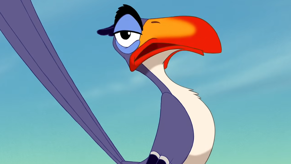 Zazu in The Lion King.