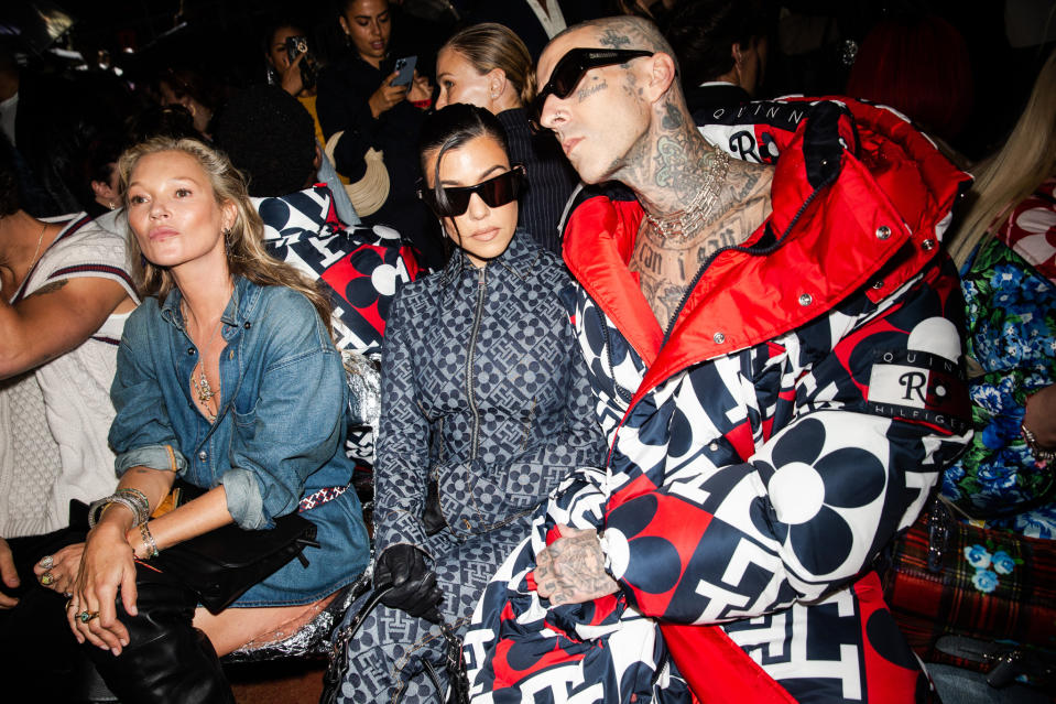 Kate Moss, Kourtney Kardashian and Travis Barker