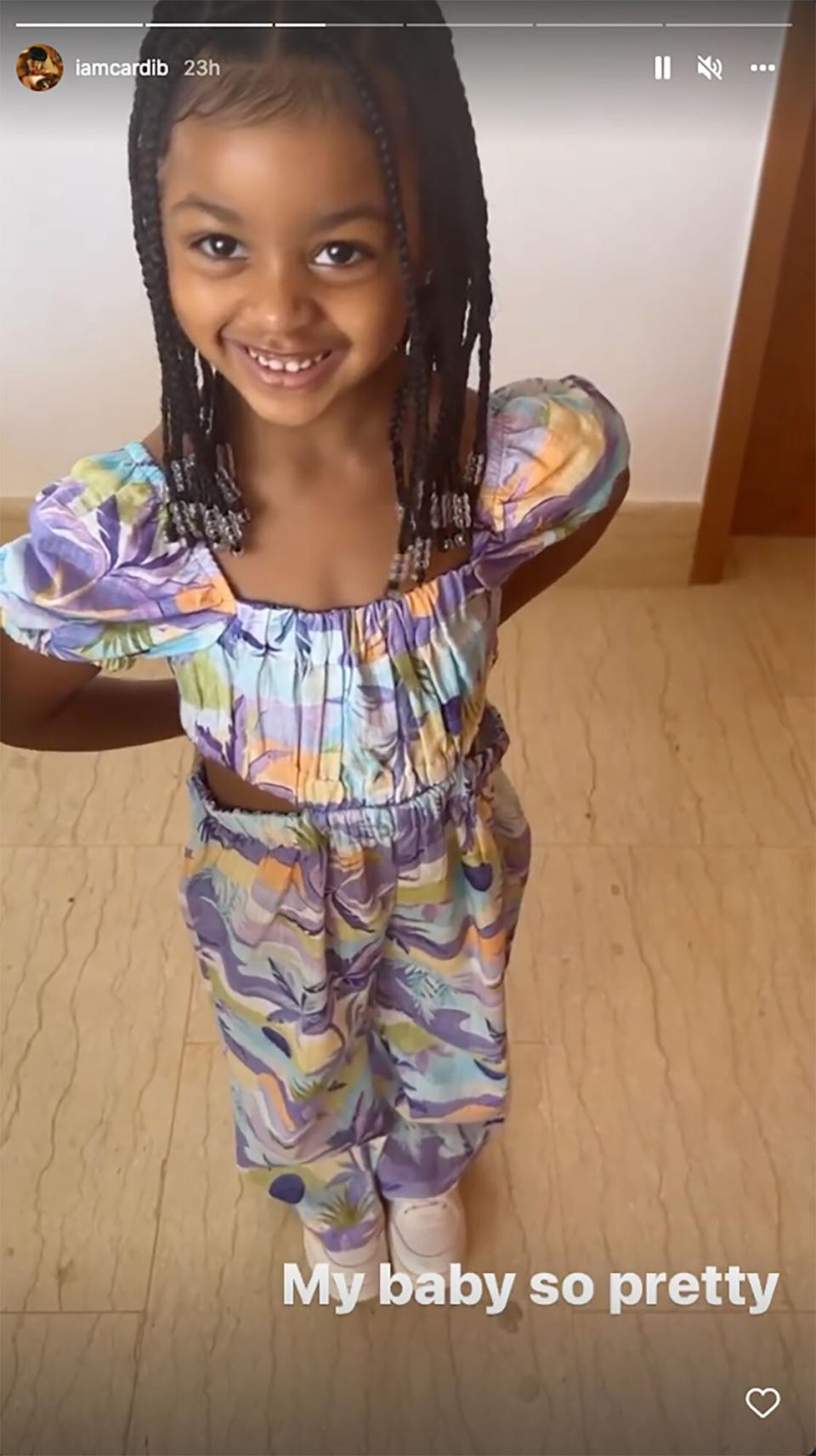 Cardi B's Daughter Singing Gaga / PEOPLE / Parents . https://www.instagram.com/iamcardib/.