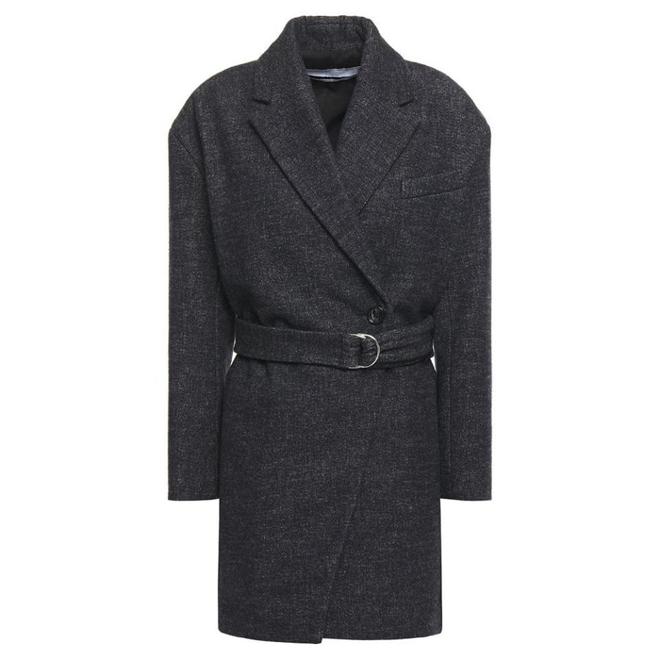 17) Fernand Belted Brushed-Denim Coat