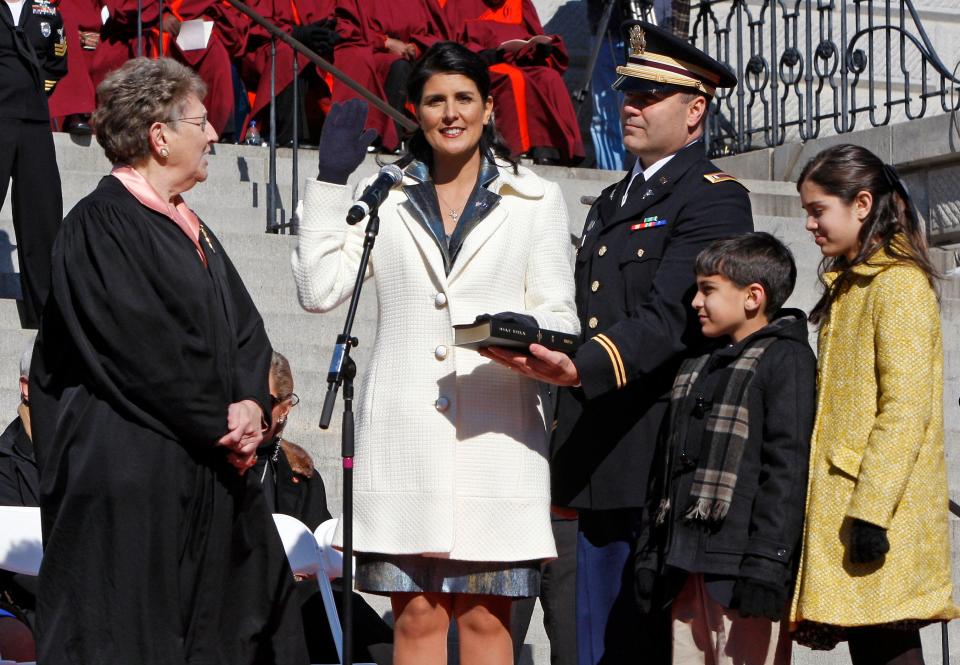 Nikki Haley is sworn in as governor of South Carolina