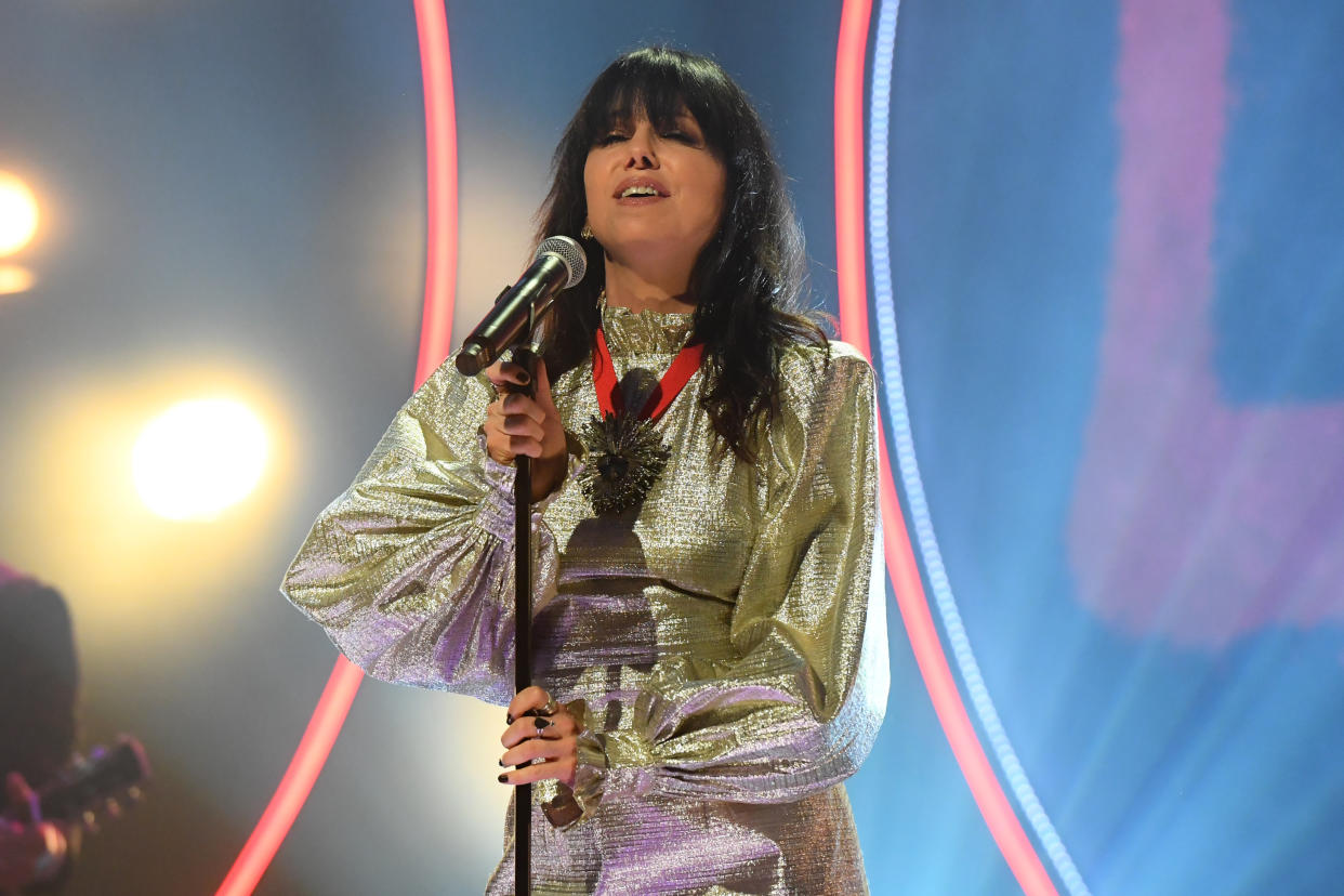 EDITORIAL USE ONLY Imelda May performing during filming for the Graham Norton Show at BBC Studioworks 6 Television Centre, Wood Lane, London, to be aired on BBC One on Friday evening.