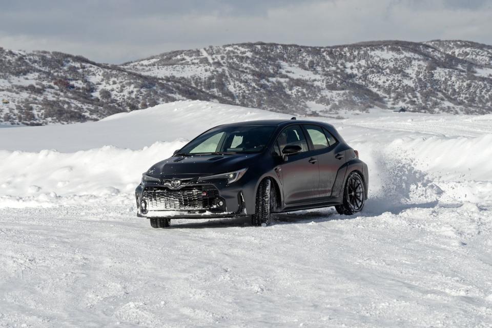 toyota gr corolla at bridgestone winter driving school ice track