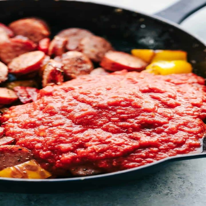 Italian Orzo and Sausage Skillet