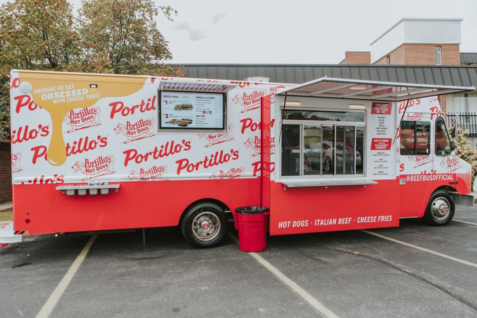 The Portillo's Beef Bus will be making stops in metro Detroit from March 21 through March 30.