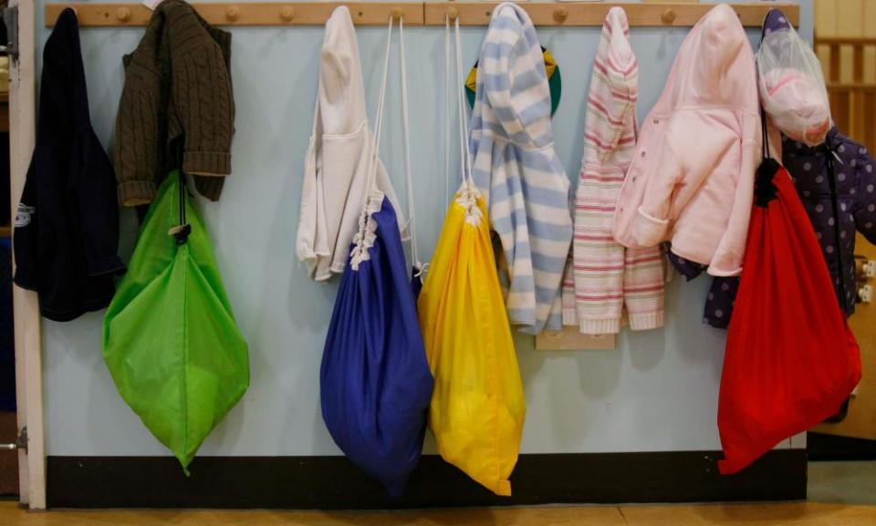 Children’s jackets on coat pegs at HMP Eastwood Park