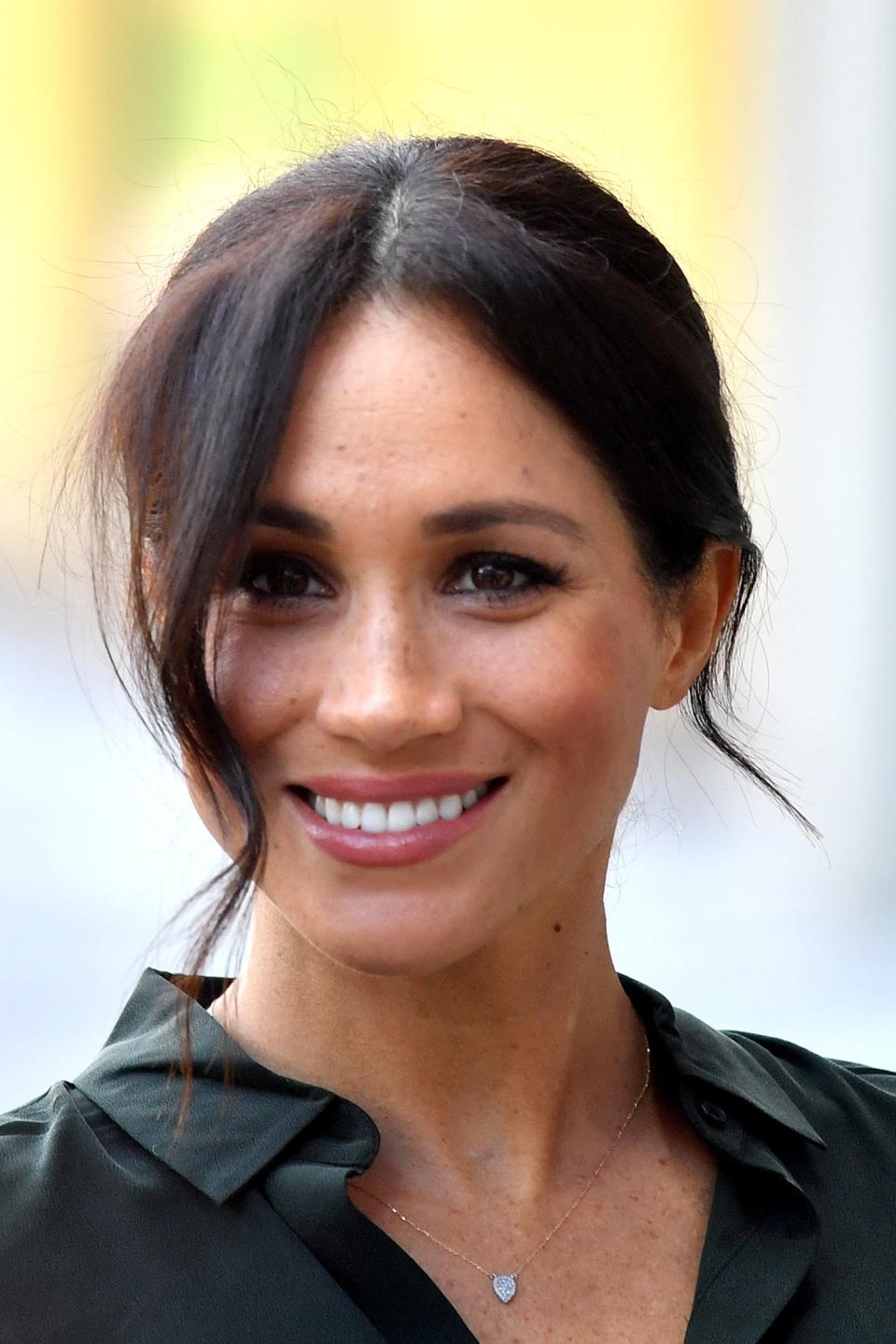 <h1 class="title">Meghan Markle Recreated Her Wedding Hair for Her First Visit to Sussex 2</h1><cite class="credit">Samir Hussein/Getty Images</cite>