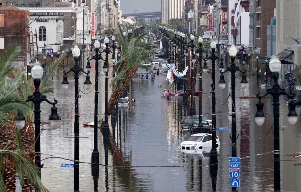 2005 ließ Hurrikan Katrina Städte wie New Orleans im Bundesstaat Louisiana als Trümmerfeld zurück. (Bild: 2005 Getty Images/Chris Graythen)