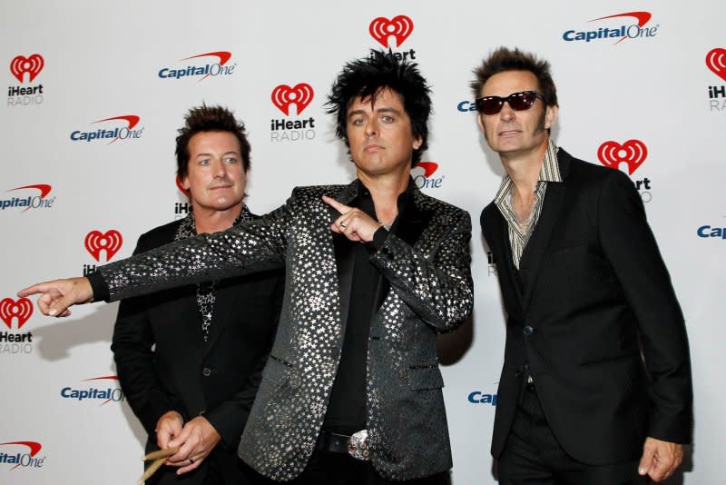 Green Day attends the iHeartRadio Music Festival in 2019. File Photo by James Atoa/UPI