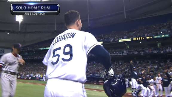 Jose Lobaton's walkoff homer off Koji Uehara first ever Rays