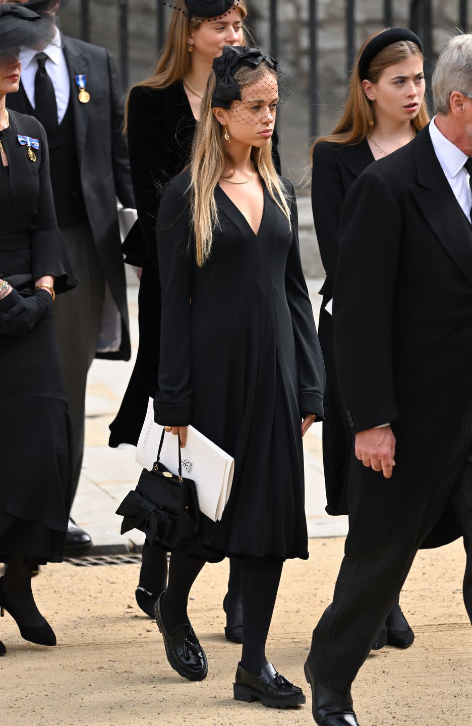 london, england september 19 lady amelia windsor during the state funeral of queen elizabeth ii at westminster abbey on september 19, 2022 in london, england elizabeth alexandra mary windsor was born in bruton street, mayfair, london on 21 april 1926 she married prince philip in 1947 and ascended the throne of the united kingdom and commonwealth on 6 february 1952 after the death of her father, king george vi queen elizabeth ii died at balmoral castle in scotland on september 8, 2022, and is succeeded by her eldest son, king charles iii photo by karwai tangwireimage