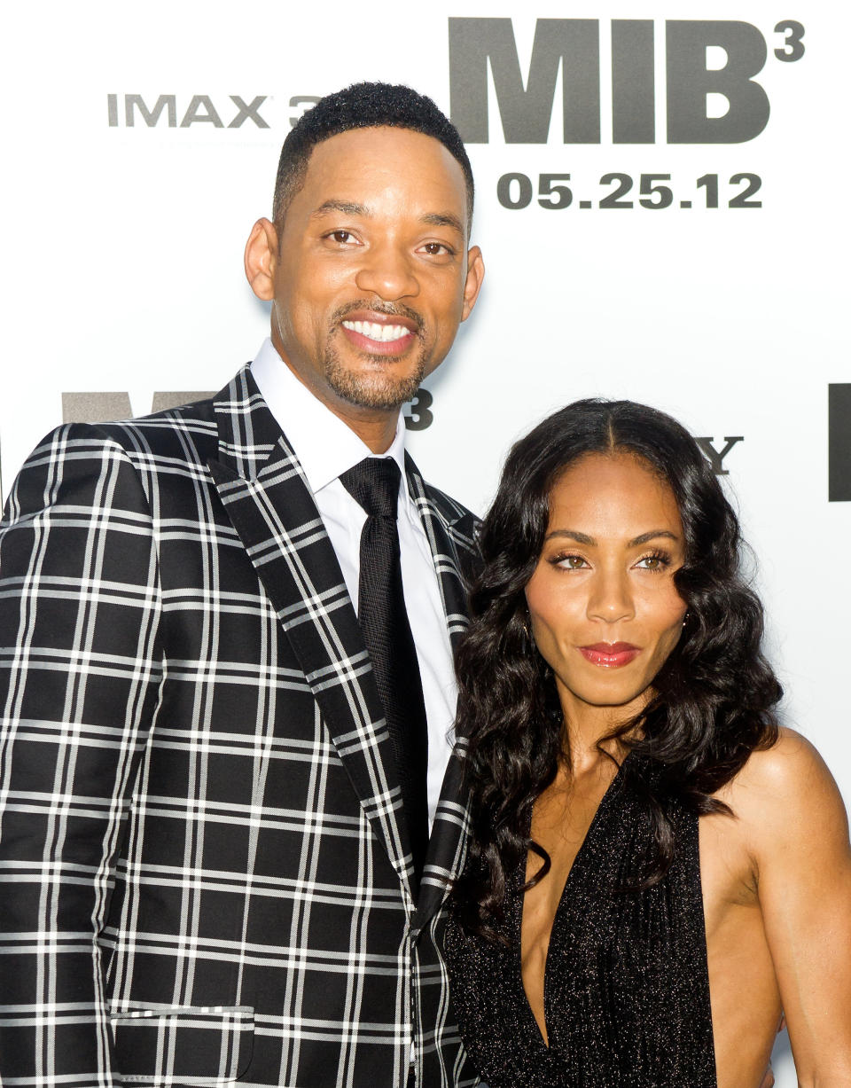 NEW YORK, NY - MAY 23:  Will Smith and Jada Pinkett Smith attend the 'Men In Black 3' New York premiere at the Ziegfeld Theatre on May 23, 2012 in New York City.  (Photo by Gilbert Carrasquillo/FilmMagic)