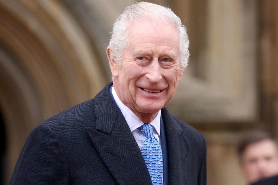<p>Hollie Adams - WPA Pool/Getty Images</p> King Charles attends Easter church service at Windsor Castle on March 31, 2024