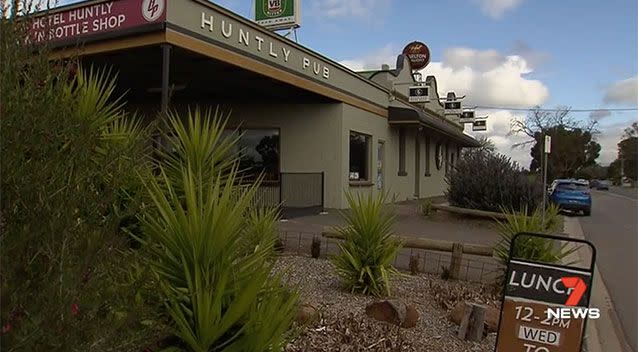 The pair were drinking at the Huntly Pub before the fatal crash. Picture: 7 News