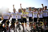 <p>Slovenia’s Tadej Pogačar (UAE Team Emirates) took home the yellow jersey as the overall winner of the 2021 Tour de France. The 22-year-old finished safely in the peloton at the end of Stage 21 on Sunday in Paris, successfully defending his title in last year’s race. Denmark’s Jonas Vingegaard (Jumbo-Visma) and Ecuador’s Richard Carapaz (INEOS-Grenadiers) finished second and third on the Tour’s General Classification and joined Pogačar on the final podium.</p><p>Here’s a look at how every stage of the Tour this year unfolded.</p><p><a class="link " href="https://www.bicycling.com/tour-de-france/a36804953/2021-tour-de-france-results/" rel="nofollow noopener" target="_blank" data-ylk="slk:Results From Every Stage;elm:context_link;itc:0;sec:content-canvas">Results From Every Stage</a> <a class="link " href="https://www.letour.fr/en/rankings" rel="nofollow noopener" target="_blank" data-ylk="slk:Full Leaderboard;elm:context_link;itc:0;sec:content-canvas">Full Leaderboard</a></p>