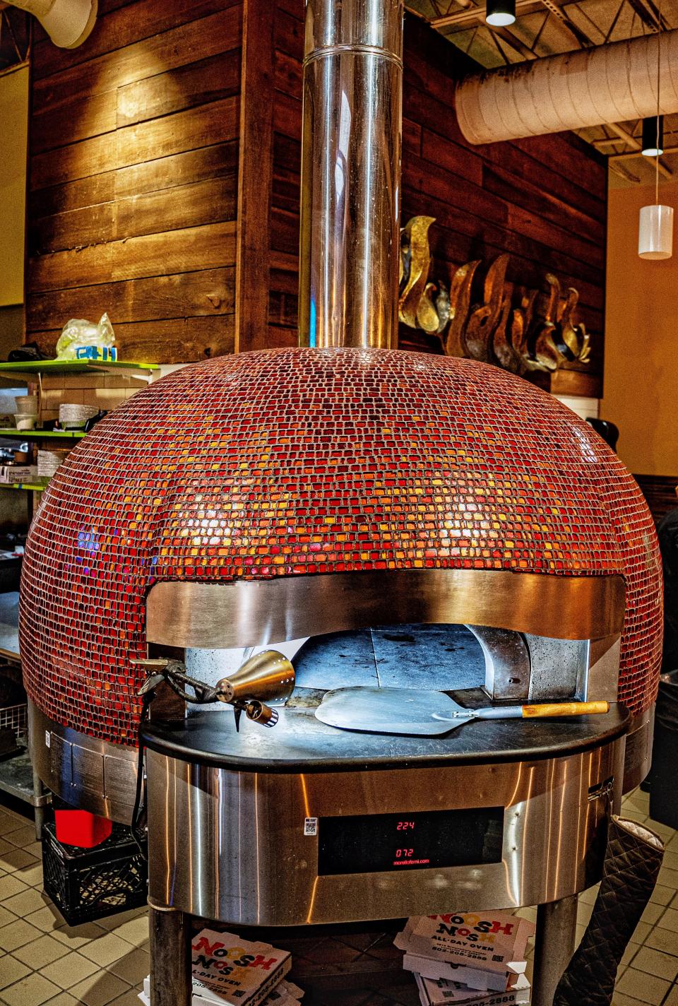 The pizza oven at Noosh Nosh restaurant in Louisville is named Maria.