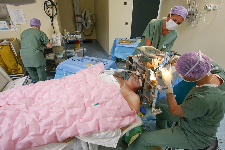 Man undergoes a craniotomy. Source: Getty 