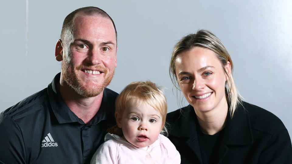 Jarryd Roughead with his family.