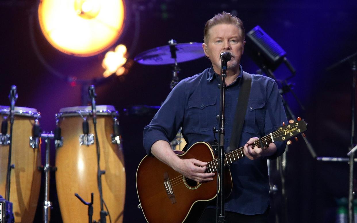 Don Henley of the Eagles performs at Wembley Stadium - Redferns