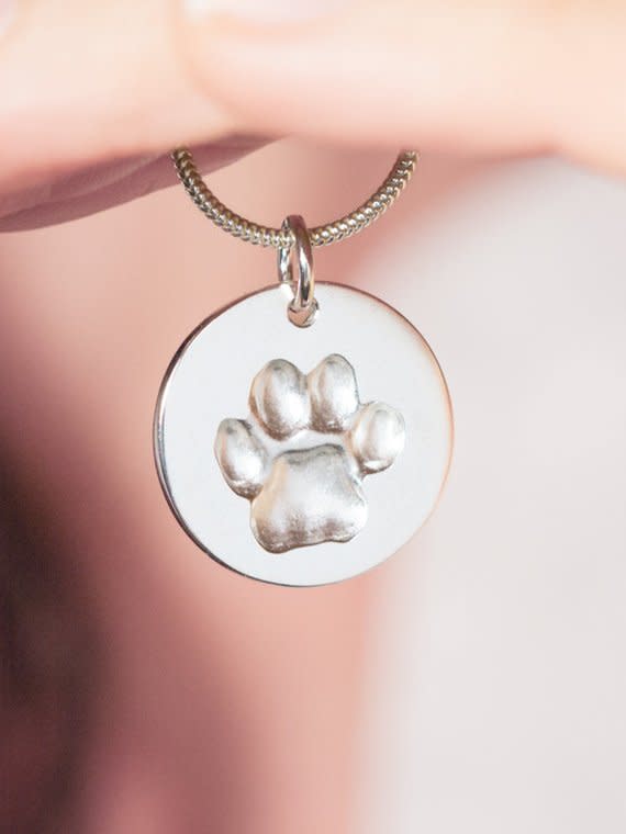 20) Actual Paw Print Necklace