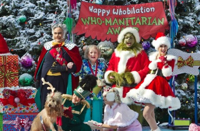 Betty White celebrates Grinchmas at Universal Studios Hollywood