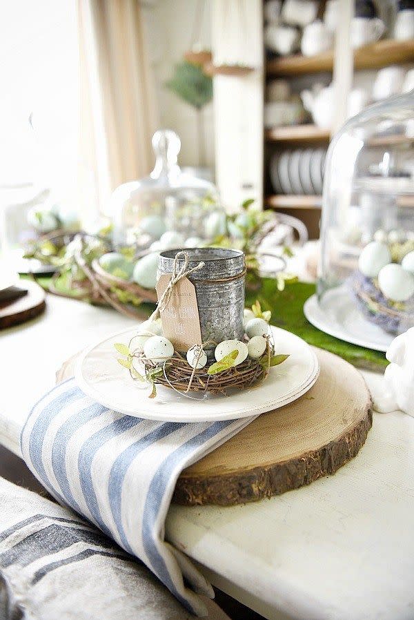 Rustic Moss Tablescape