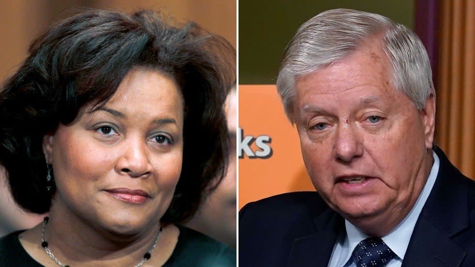 Judge J. Michelle Childs and Sen. Lindsey Graham