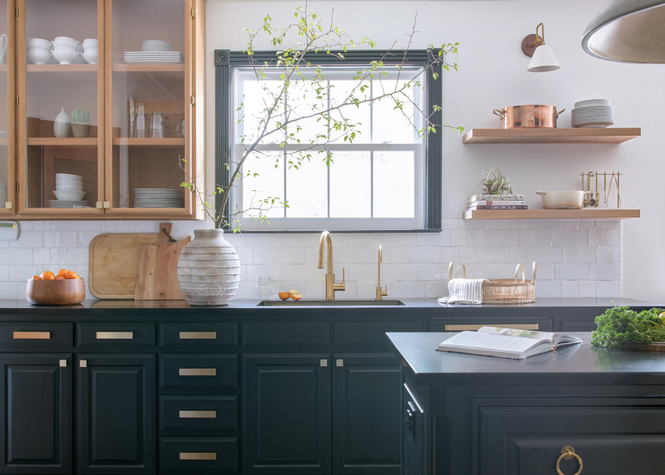 7. Using dark colors on upper cabinetry