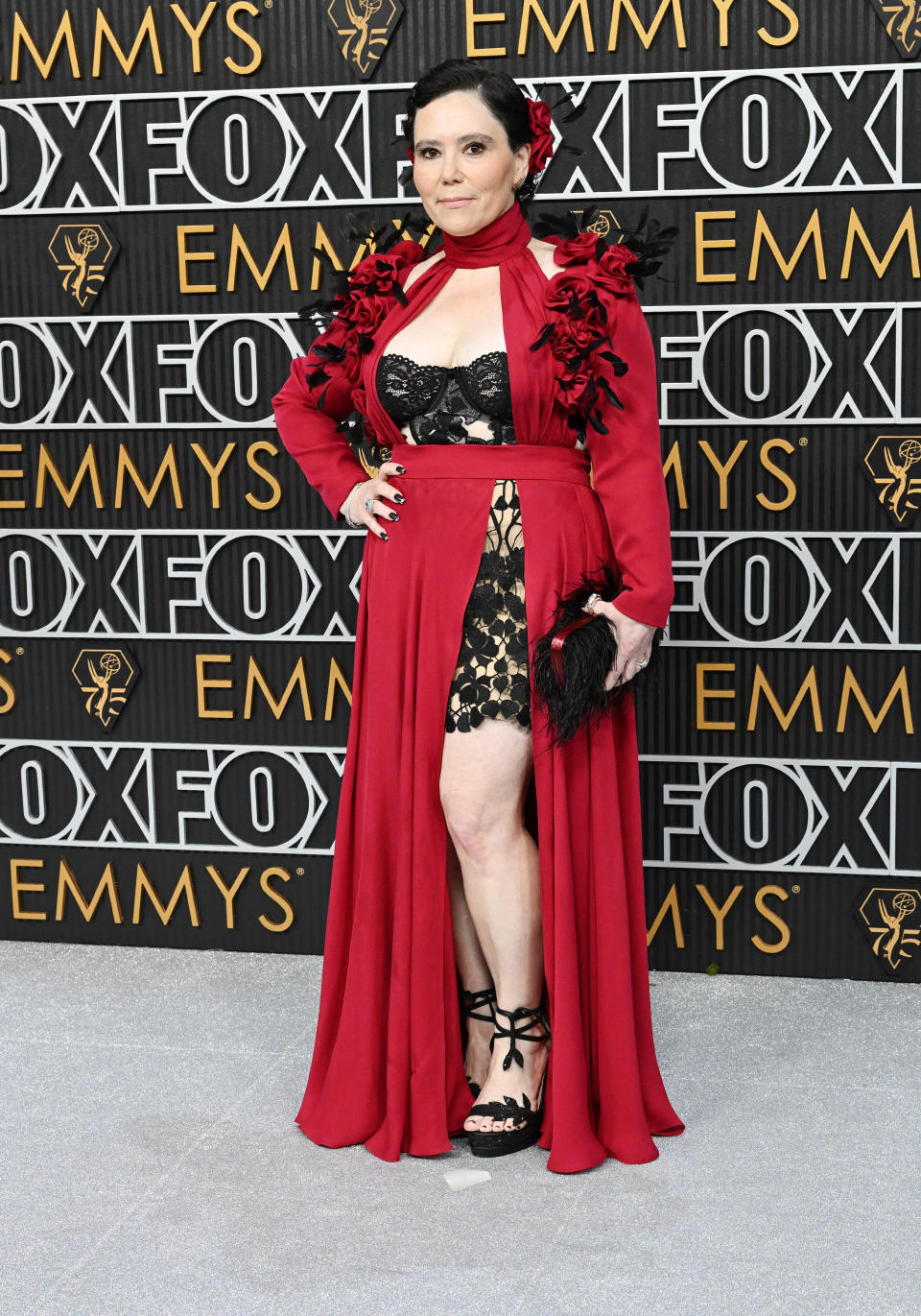 Alex Borstein attends the 75th Primetime Emmy Awards at the Peacock Theater in Los Angeles on Jan. 15, 2024.