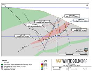 White Gold Corp. VG Deposit Cross Section