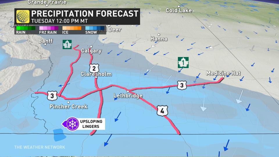 Baron - upsloping snow - Feb21