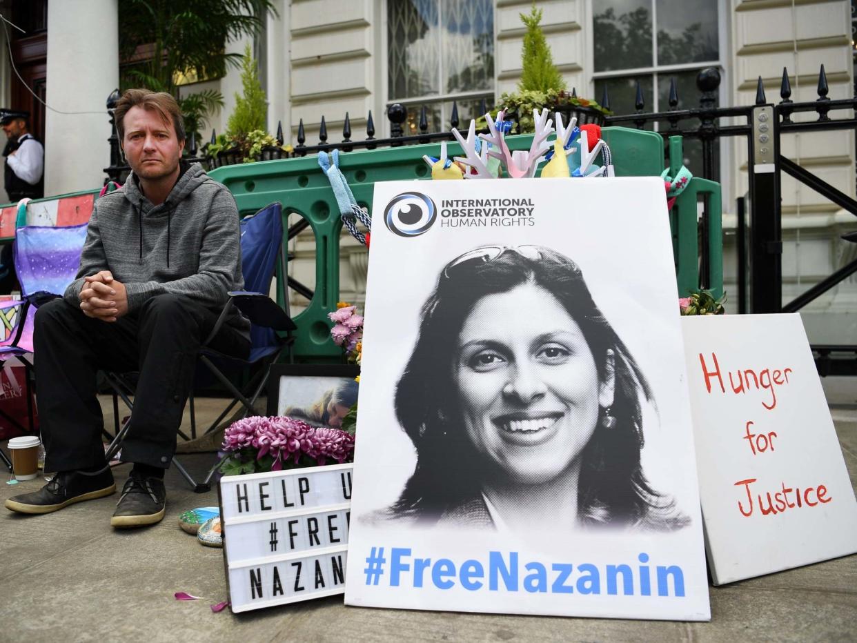 Richard Ratcliffe, the husband of imprisoned Nazanin Zaghari-Ratcliffe, said his wife had been chained to a bed in solitary confinement: EPA