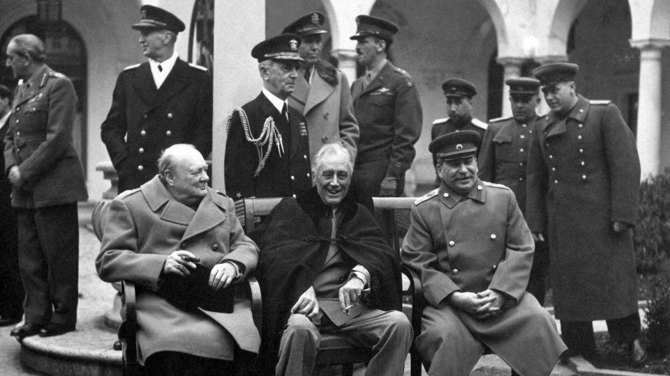 Roosevelt, Churchill and Stalin gathered in Yalta, then in the Soviet Union, in 1945. - Pictures from History/Universal Images Group/Getty Images