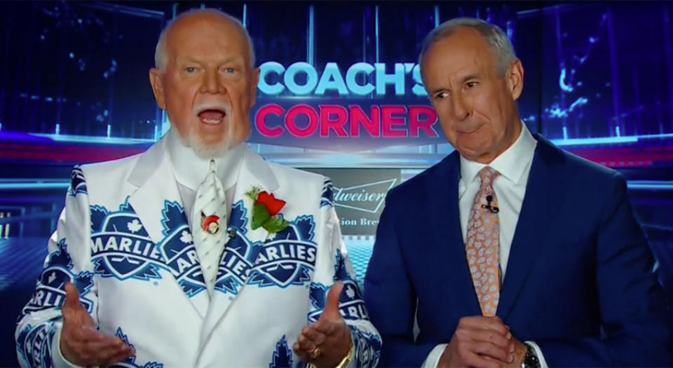 <p>Don shows his support for the Toronto Marlies during Game 1 between the Senators and Penguins. </p>