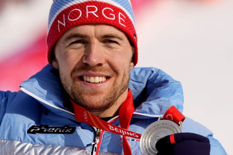 Norwegian skier Aamodt Aleksander Kilde won a silver and bronze medal at the 2022 Winter Games in Beijing. File Photo by Rick T. Wilking/UPI