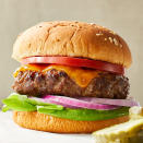 <p>This simple air-fryer burger recipe is a splatter-free method to cook up juicy burgers without a lot of fuss. The toppings are classic, but you can always adjust them to suit your taste. <a href="https://www.eatingwell.com/recipe/7965048/air-fryer-burgers/" rel="nofollow noopener" target="_blank" data-ylk="slk:View Recipe" class="link ">View Recipe</a></p>