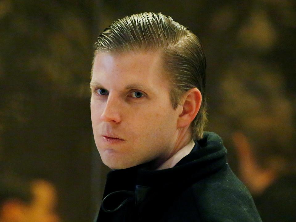 Eric Trump has said he was spat on by an employee at a cocktail bar in Chicago, insisting the alleged incident shows "we are winning".The US Secret Service, which offers protection to Donald Trump's children, reportedly took the employee at the upmarket Aviary into custody before letting her go after the president's middle son declined to press charges. “It was purely a disgusting act by somebody who clearly has emotional problems. For a party that preaches tolerance, this once again demonstrates they have very little civility," Mr Trump told far-right website Breitbart, in reference to the Democratic Party."When somebody is sick enough to resort to spitting on someone, it just emphasises a sickness and desperation and the fact that we’re winning.”A local reporter for NBC5 Chicago, Mary Ann Ahern, said the incident occurred around 8.30pm on Tuesday night. She shared a photo of police officers outside the bar in Fulton Market.Anthony Guglielmi, a spokesman for the Chicago police department, confirmed officers had attended the scene. According to Breitbart – one of the Trump family's preferred publications – the waitress approached the businessman and spat in his face. She "murmured inaudibly something that sounded like it was anti-Trump", according to a Breitbart source.> Police presence outside Aviary after alleged incident between an employee and Eric Trump around 8:30pm pic.twitter.com/1oIiVfsiKj> > — Mary Ann Ahern (@MaryAnnAhernNBC) > > June 26, 2019She was reportedly put in handcuffs before later being released from custody.The Aviary and Chicago police have been contacted for comment.