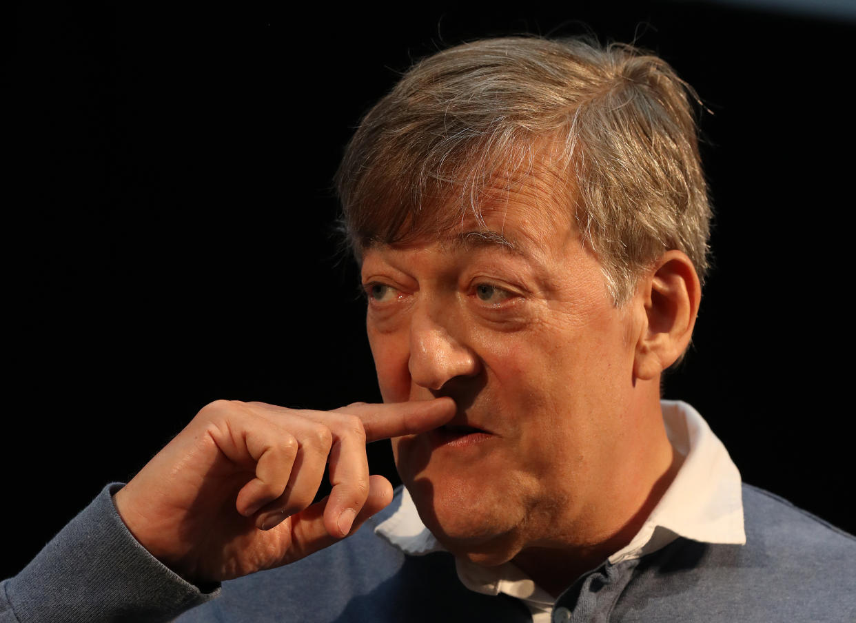 Stephen Fry presenting the 2019 Dave's Edinburgh Comedy Awards, at Dovecot Studio in Edinburgh. (Photo by Andrew Milligan/PA Images via Getty Images)