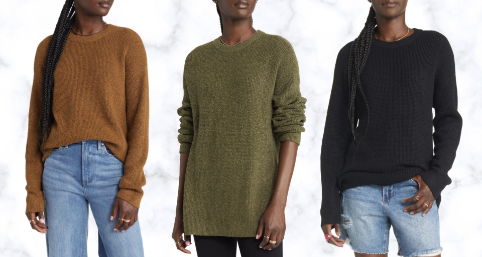 Shoppers love the BP. Oversized Crewneck Sweater from Nordstrom. (Photos via Nordstrom)