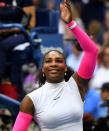 Sept 5, 2016; New York, NY, USA; Serena Williams of the USA after beating Yaroslava Shvedova of Kazakhstan on day eight of the 2016 U.S. Open tennis tournament at USTA Billie Jean King National Tennis Center. Mandatory Credit: Robert Deutsch-USA TODAY Sports