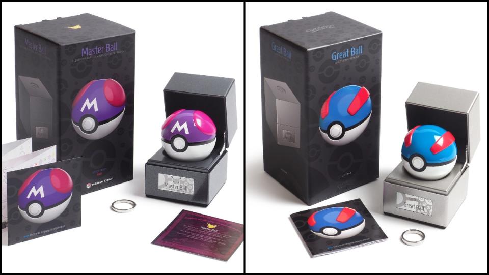 Master Ball and Great Ball Poke Ball replicas from Pokemon