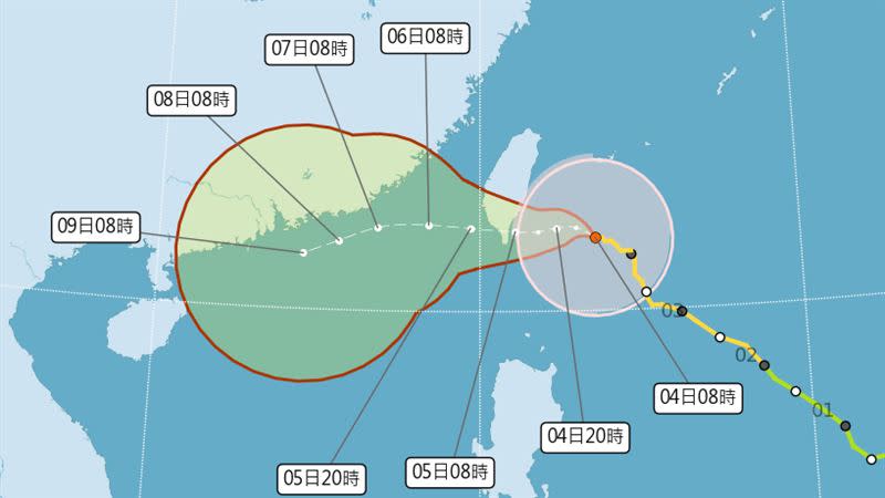 小犬颱風將帶來驚人強陣風。（圖／擷取自氣象署網站）