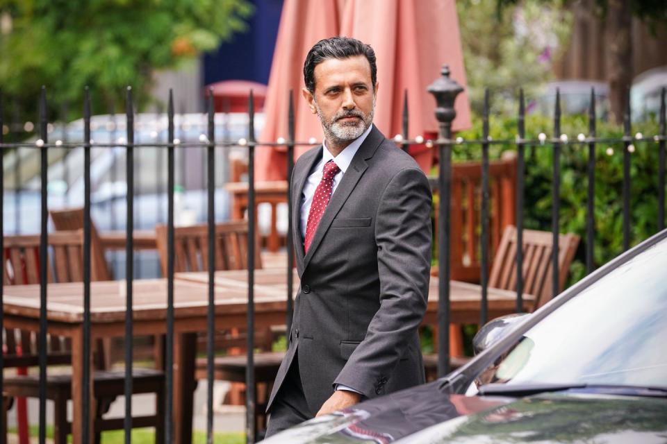 <p>He's finally <a href="https://www.digitalspy.com/soaps/eastenders/a41003665/eastenders-spoilers-navin-chowdhry-nish-panesar/" rel="nofollow noopener" target="_blank" data-ylk="slk:out of prison;elm:context_link;itc:0;sec:content-canvas" class="link ">out of prison</a>.</p>