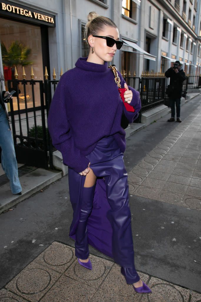 36) Hailey Bieber in Paris for Fashion Week