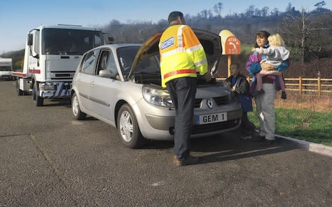 Broken down car