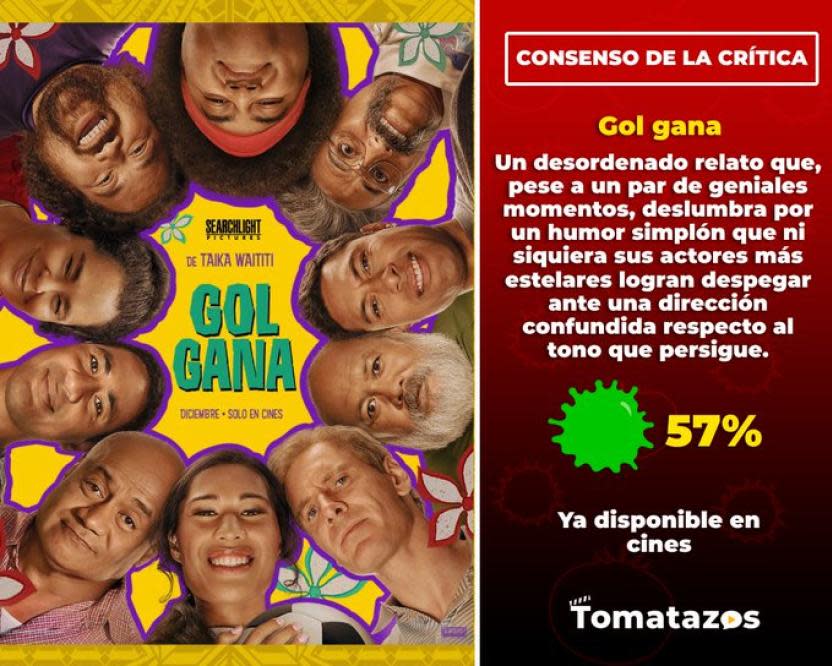 Calificación de la crítica de Gol Gana (Crédito: Tomatazos)