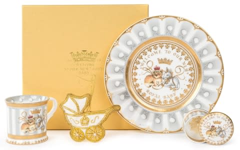 range of official commemorative chinaware to celebrate the birth  - Credit: Royal Collection Trust