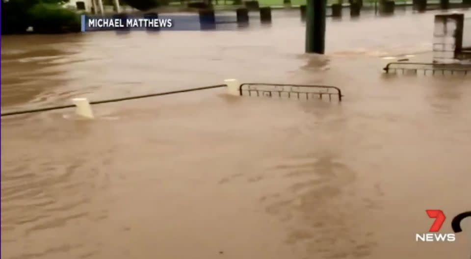 The flooding is some of the worst in a decade. Source: 7 News