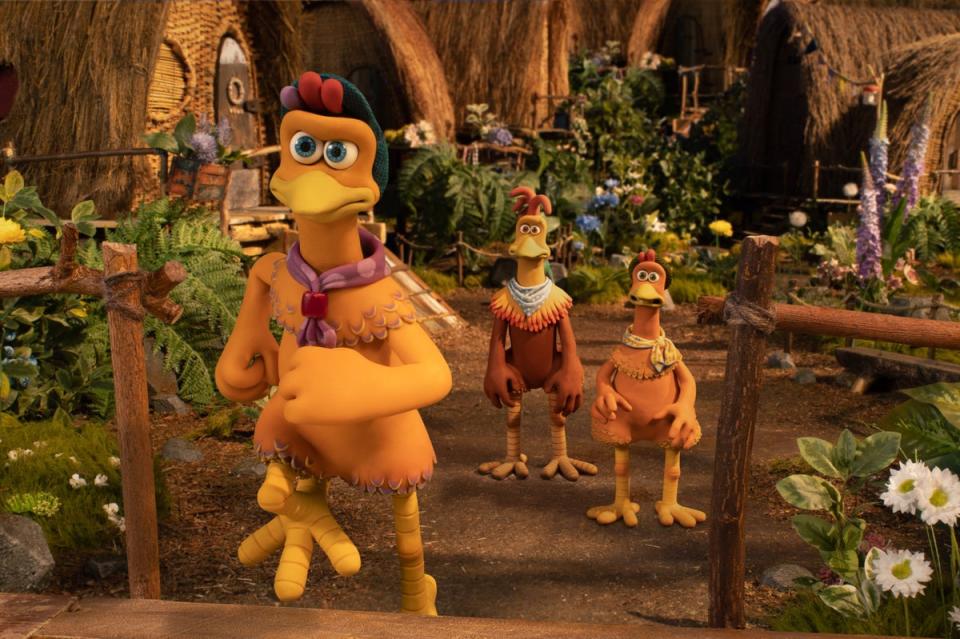Free ranger: Molly (Ramsey) storms out in a scene from ‘Chicken Run: Dawn of the Nugget' (Netflix)